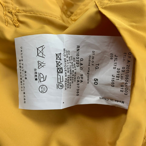 EMPORIO ARMANI Size 40 Yellow Polyester Belted Trenchcoat