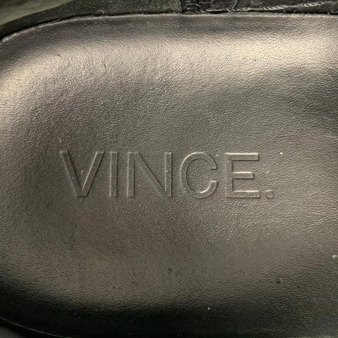 VINCE Talla 10.5 Mocasines sin cordones de cuero de materiales mixtos negros