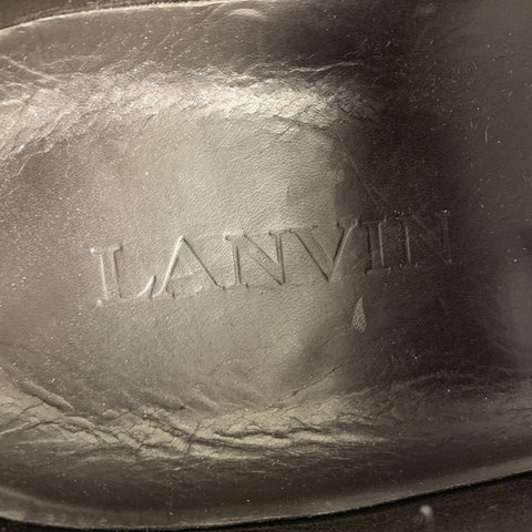 LANVIN Size 10 Black & Pink Mixed Materials Nylon Lace Up Sneakers
