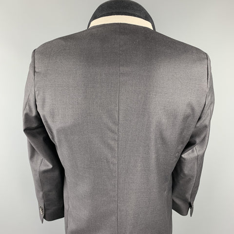 PAUL SMITH Size 44 Charcoal Wool Notch Lapel Suit