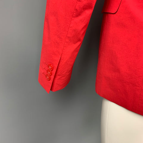 VERSACE COLLECTION Size 40 Red Cotton Notch Lapel Sport Coat