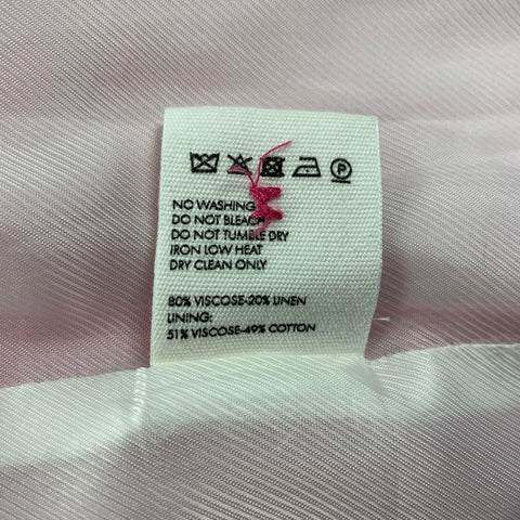 JACQUEMUS FW 20 Size 36 Pink Viscose Linen Notch Lapel Sport Coat