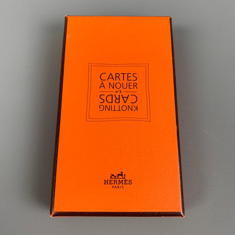 HERMES Orange Print Knotting Cards