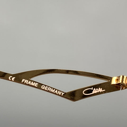 CAZAL Burgundy & Gold Metal Sunglasses