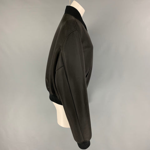 OPENING CEREMONY x Peter Do Taille XXL Noir Blanc Polyester Brillant Varsity Jacket