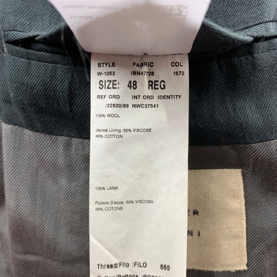 WOOSTER + LARDINI Size 38 Navy Wool Double Breasted Short Sleeve Coat