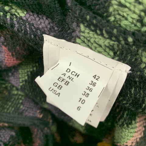 M MISSONI Taille 6 Manteau à boutons-pression tricotés en laine multicolore