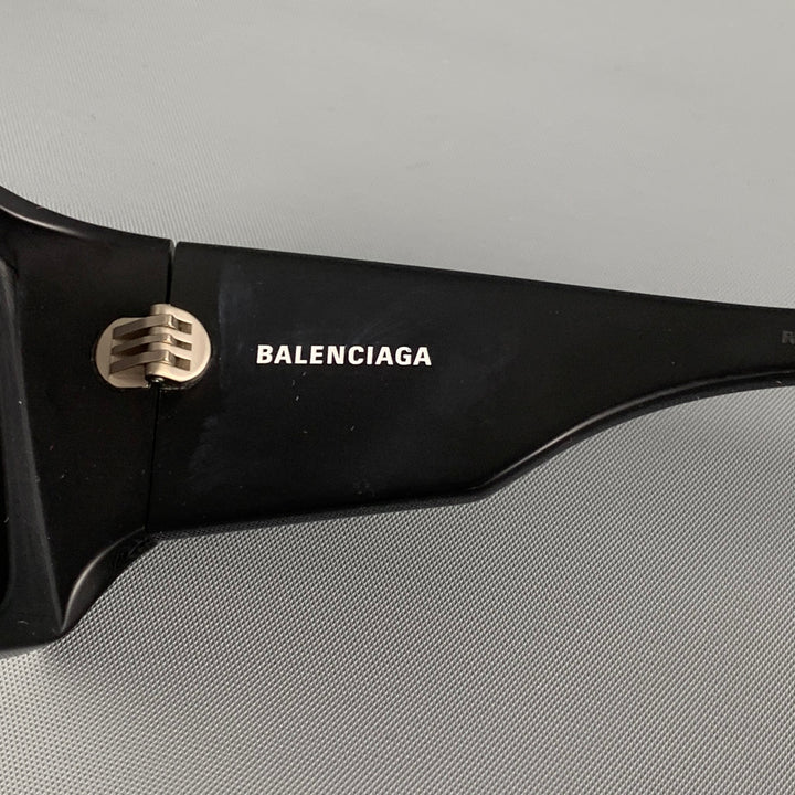 BALENCIAGA Black Acetate Square Sunglasses