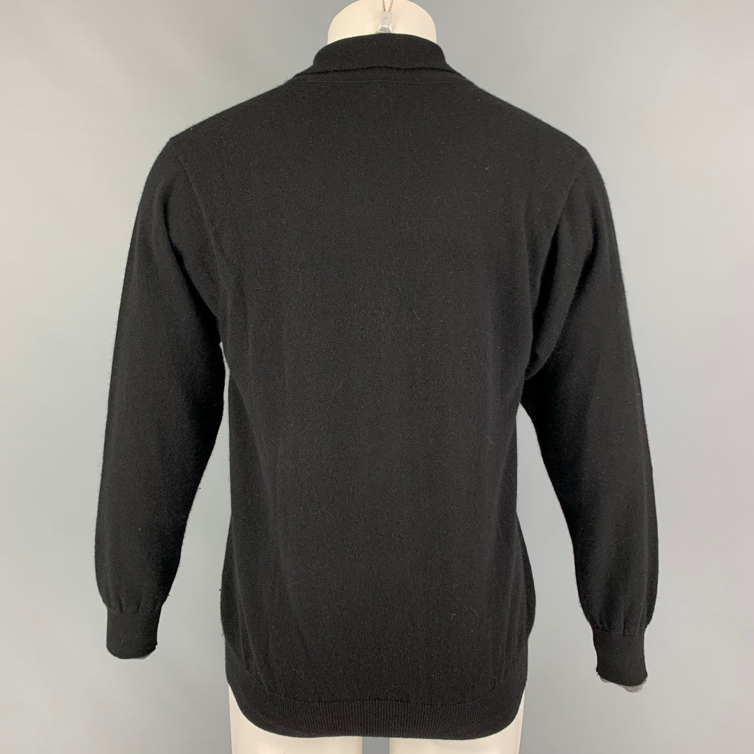 PAUL SMITH Size M Black Merino Wool Spread Collar Pullover