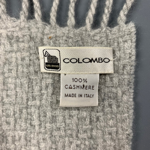COLOMBO Light Gray Cashmere Fringe Scarf