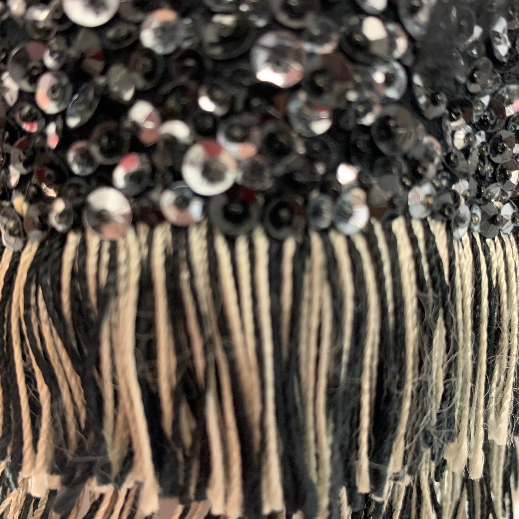 LUCIEN PELLAT-FINET Size M Black Silver Viscose Rhinestones Casual