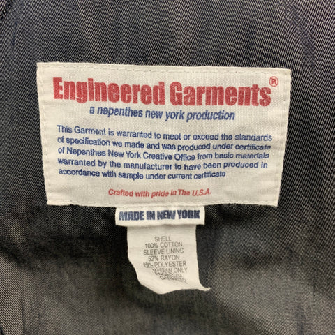 ENGINEERED GARMENTS Size XL Slate Cotton Side Tabs Jacket