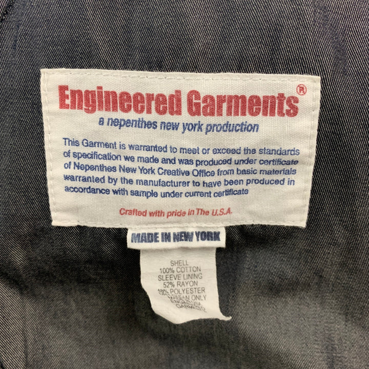 ENGINEERED GARMENTS Size XL Slate Cotton Side Tabs Jacket