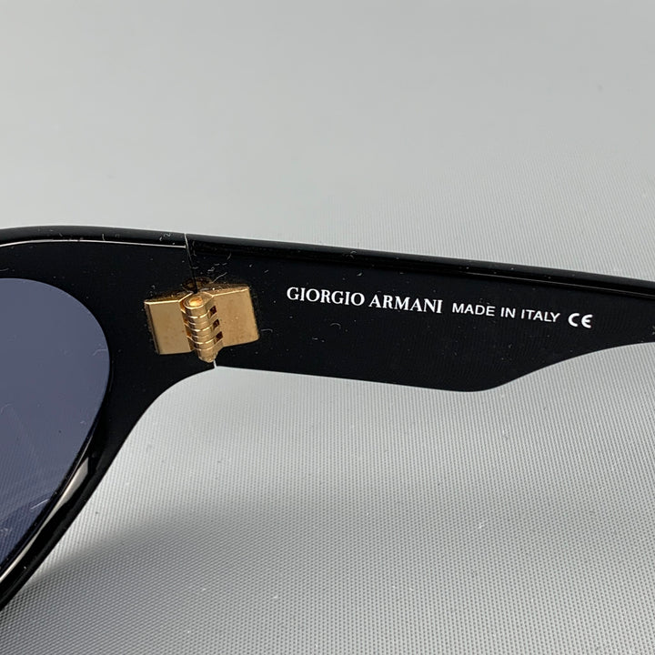 GIORGIO ARMANI Black Acetate Oval Sunglasses