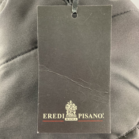 EREDI PISANO Size M Black Solid Polyester Zip & Buttons Jacket