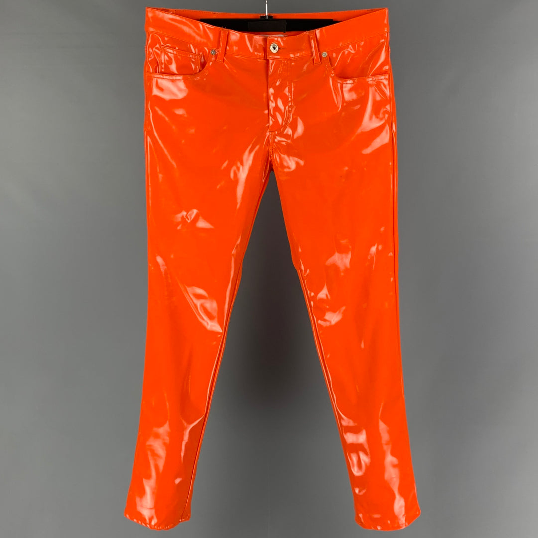 MOSCHINO COUTURE Taille 34 Pantalon décontracté en polyester polyuréthane orange