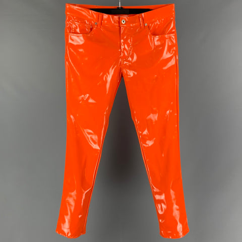 MOSCHINO COUTURE Size 34 Orange Polyester Polyurthane Casual Pants