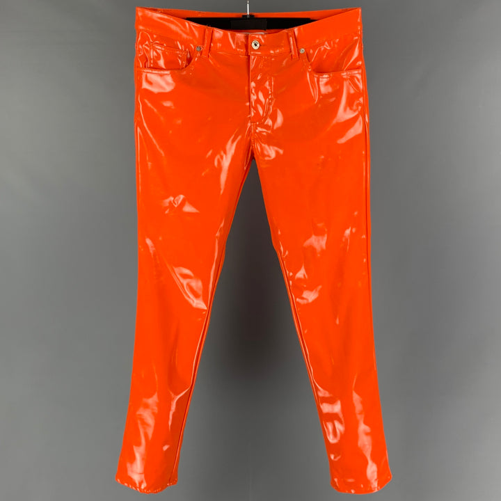 MOSCHINO COUTURE Taille 34 Pantalon décontracté en polyester polyuréthane orange