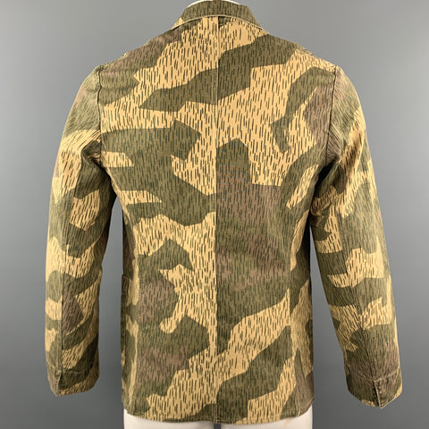 KAPITAL Chest Size M Olive Camo Cotton Notch Lapel Jacket