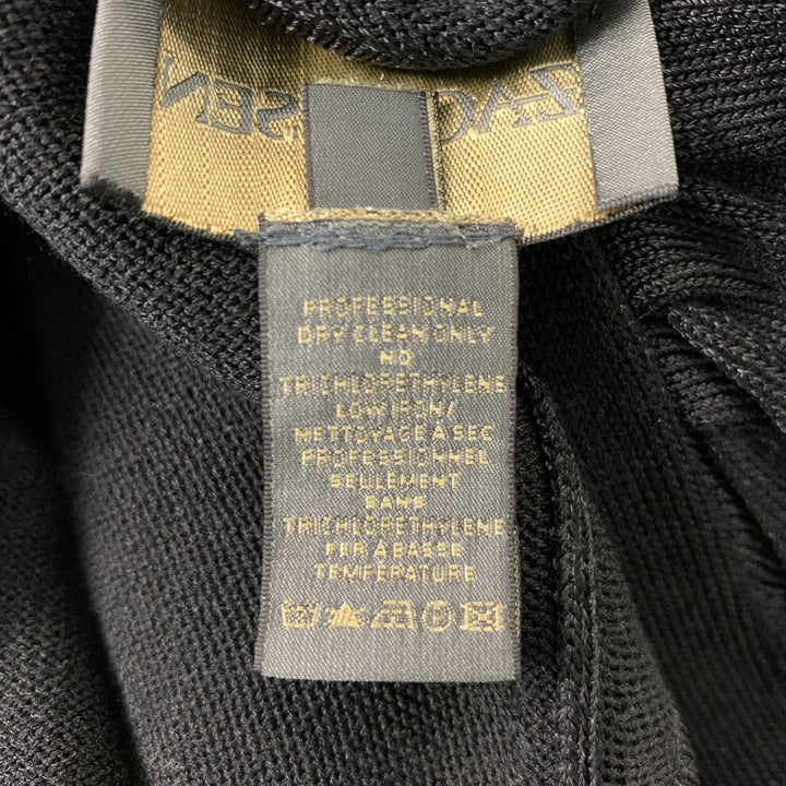 ZAC POSEN Size XS Black Viscose Blend Cut Out Cap Sleeves Dress