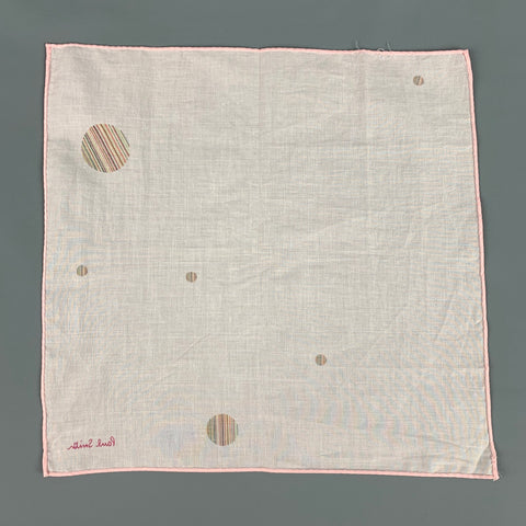 PAUL SMITH Pañuelo de bolsillo rosa con lunares multicolores
