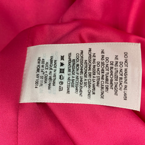 ALICE + OLIVIA Taille L Veste à col châle solide en polyester rose