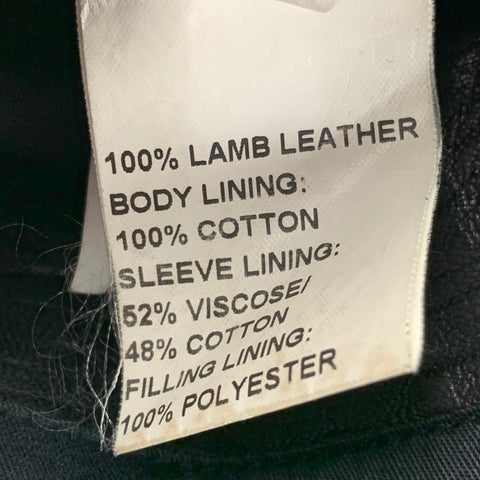 BALMAIN Taille 42 Veste de moto en cuir texturé noir à double fermeture éclair ouverte sur le devant
