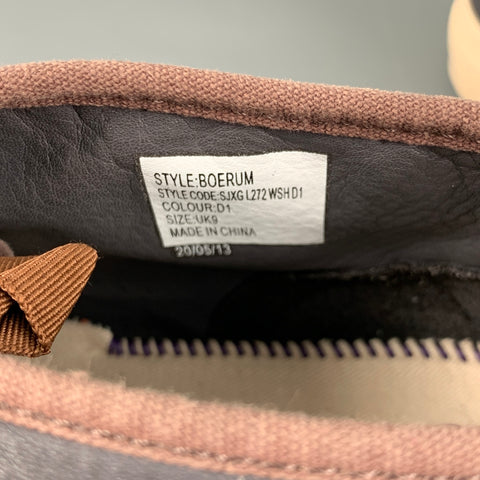 PAUL SMITH JEANS Size 10 Charcoal Beige Solid Leather Lace Up Sneakers