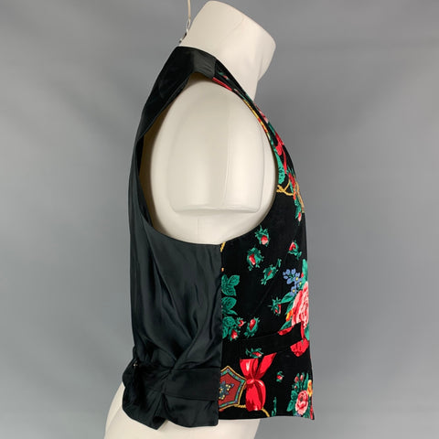 CHEAP and CHIC by MOSCHINO Talla 40 Chaleco abotonado de algodón floral multicolor
