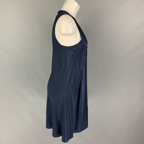 T by ALEXANDER WANG Size 0 Navy Silk Sleeveless Dress