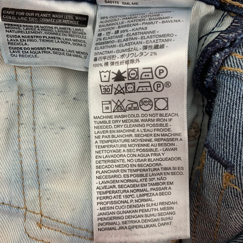LEVI'S Size 33 Blue Washed Cotton Slim Jeans