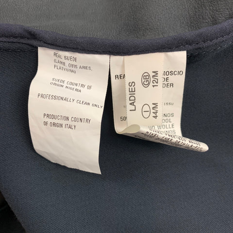 FABIANA FILIPPI Size M Navy & Grey Merino Wool / Viscose Jacket
