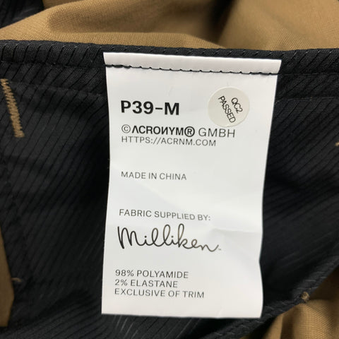 ACRONYM SS 22 Size L Coyote Polyester Zip Fly P39-M Pants