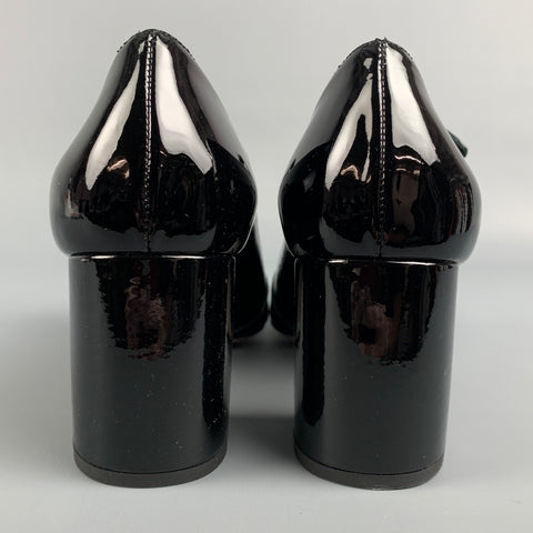 Zapatos de tacón de charol negro MIU MIU talla 7.5