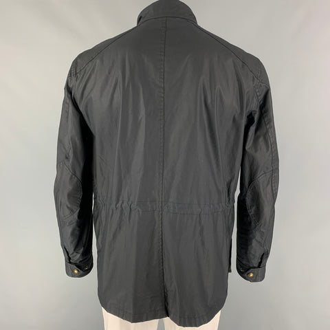 BELSTAFF Size 44 Navy Coated Cotton Utility Jacket