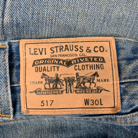 LEVI STRAUSS Size 30 Blue Washed Straight Jeans
