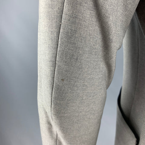 BRIONI Size 40 Grey Contrast Stitch Wool Single Breasted Sport Coat