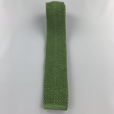 PAUL STUART Light Olive Green Silk Textured Knit Tie