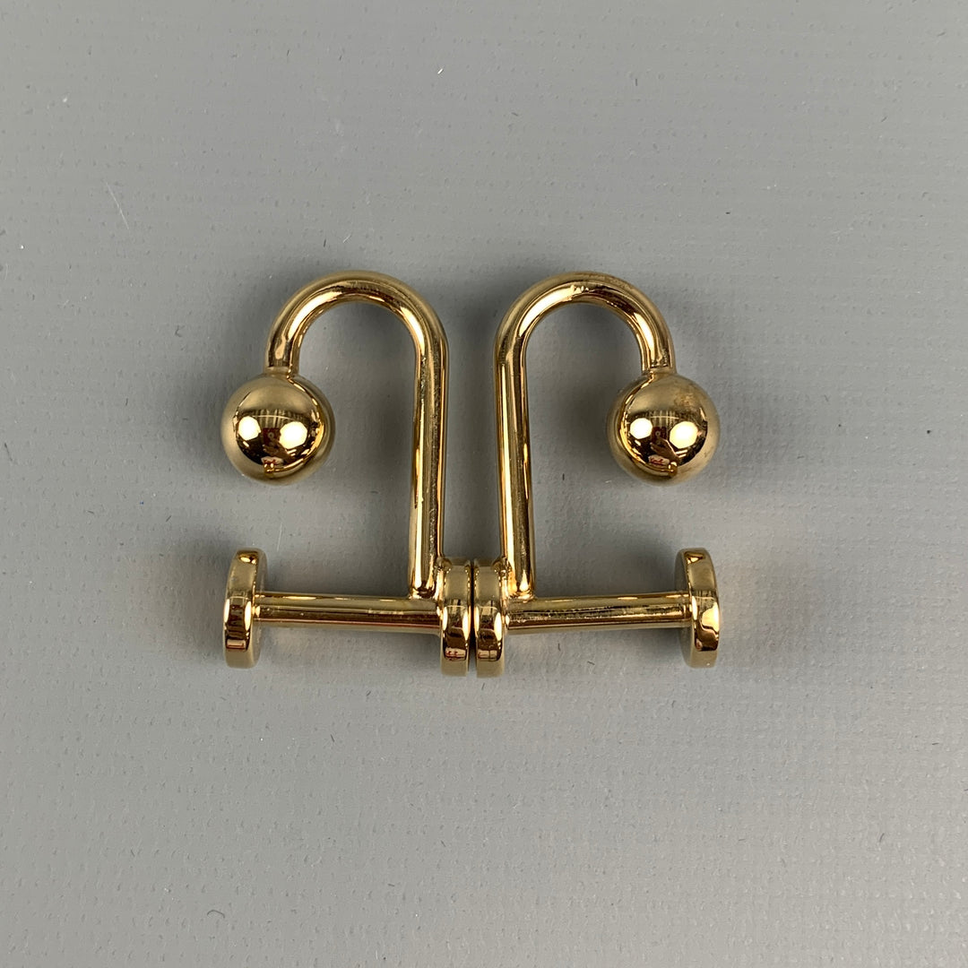 GUCCI Gold Tone Metal Cuff Links