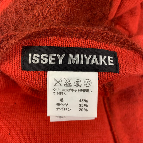 ISSEY MIYAKE Size M Orange Rust Knit Reversible Cardigan