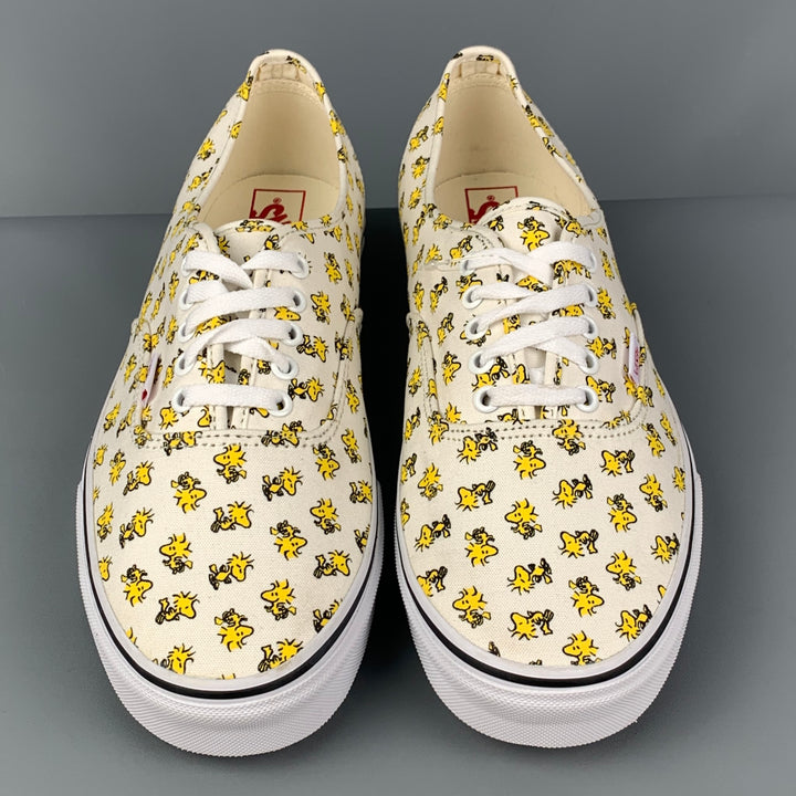 VANS x Peanuts Woodstock Size 12 Cream Yellow Print Canvas Sneakers