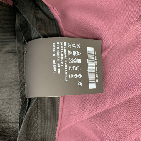 PRADA Size 36 Purple Solid Wool Mohair Zip Fly Dress Pants