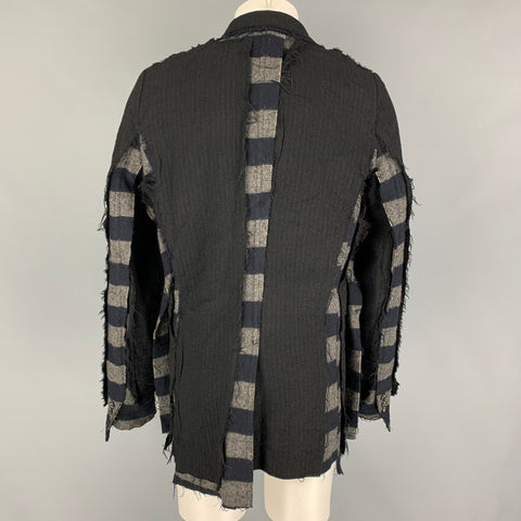 MAISON MIHARA YASUHIRO Size 36 Black Grey Mixed Fabrics Jacket