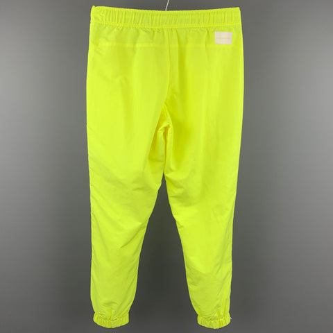CALVIN KLEIN Size L Neon Yellow Polyamide Drawstring Track Pants