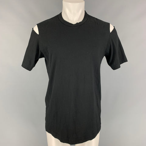 CHEMISE COMME des GARCONS Taille Unique T-shirt Découpé en Coton Noir