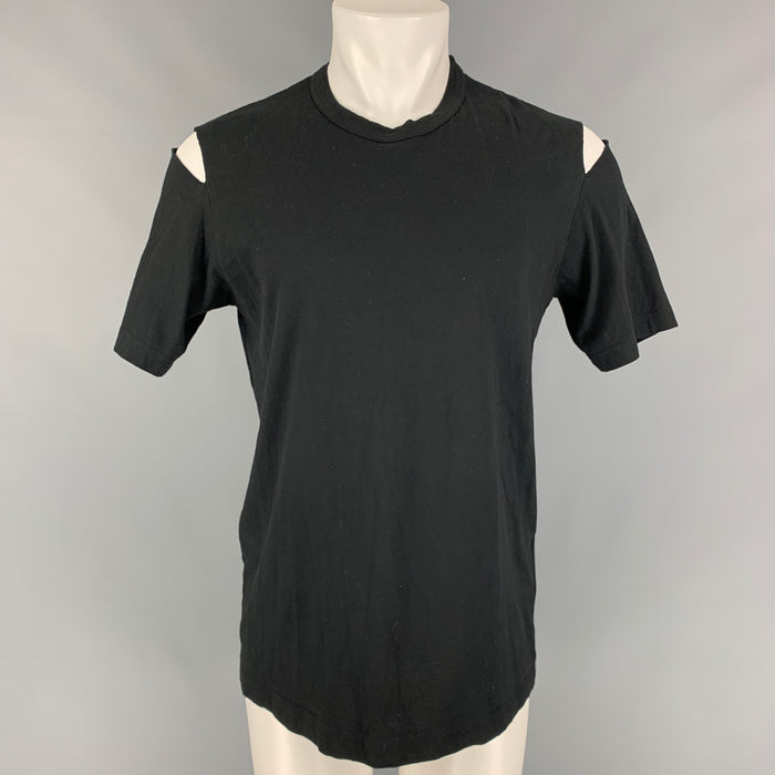 CAMISA COMME des GARCONS Talla Única Camiseta recortada de algodón negra