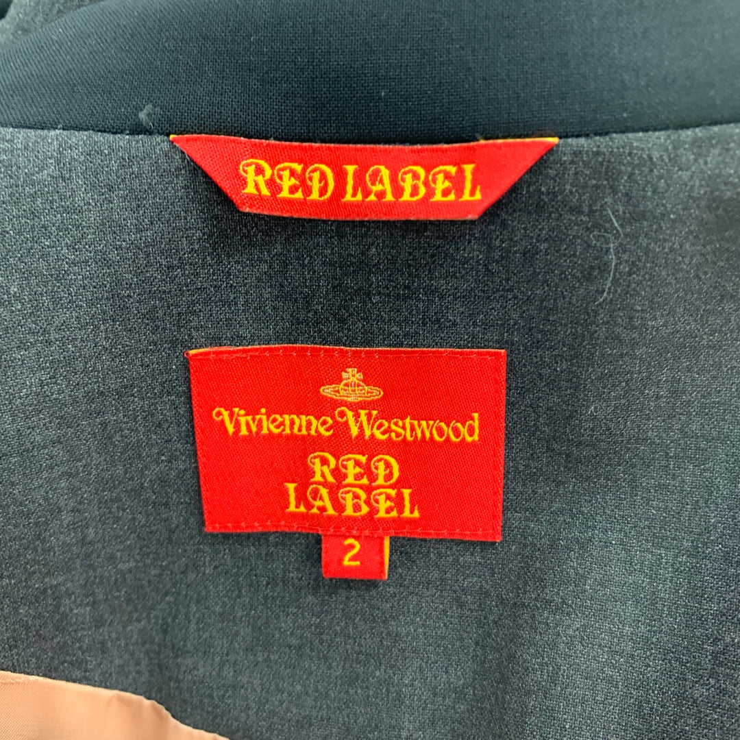 VIVIENNE WESTWOOD RED LABEL Size 2 Charcoal & Black Color Block Jacket