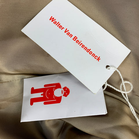 WALTER VAN BEIRENDONCK FW 19 Size 36 Orange Wool Double Breasted Jacket