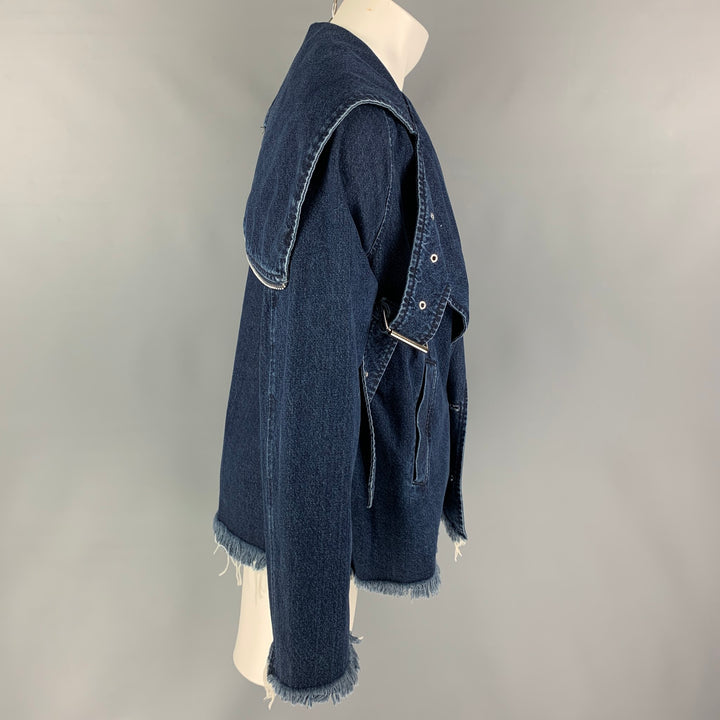 MARQUES ALMEIDA Size M Blue Denim Double Breasted Coat