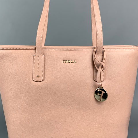 FURLA Rose Textured Leather Tote Handbag